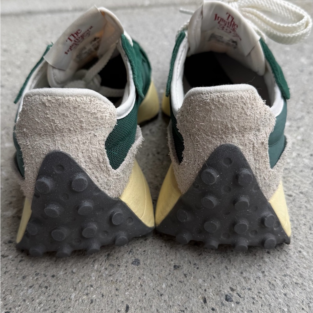 New Balance Green and Cream Athletic Shoes - Picture 3 of 7